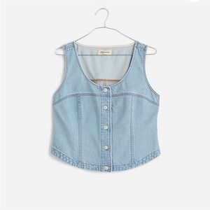 Madewell denim vest Fitzgerald wash size 2
